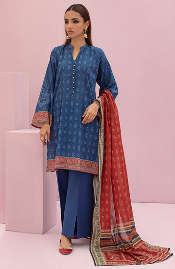Orient OTL 22-101 Blue Meher Printed Lawn 2022 Online Shopping